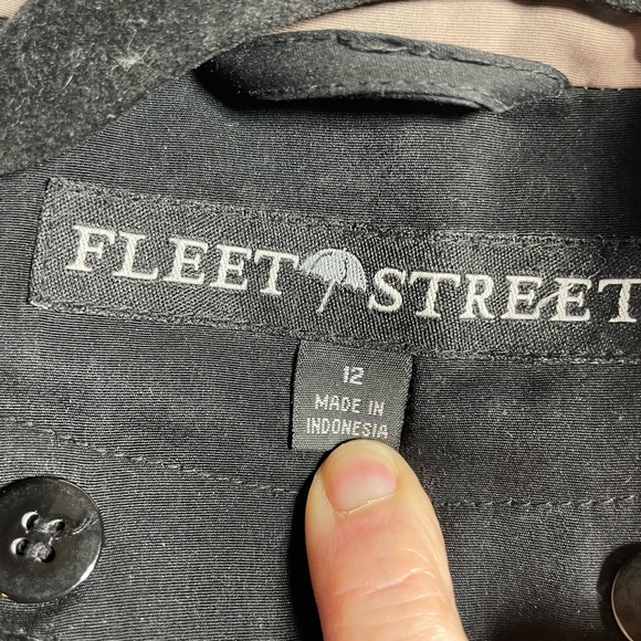 Pléece & Craft Black Trench Coat with Tan Collar - Picture 2 of 11